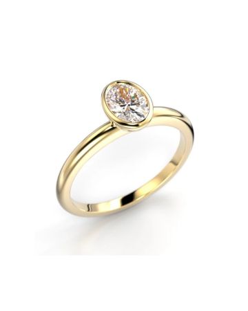 Festive Auréa Bezel Oval timanttisormus 742-050-KK