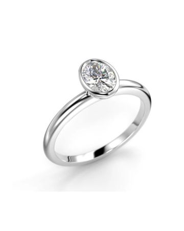 Festive Auréa Bezel Oval timanttisormus 742-050-VK