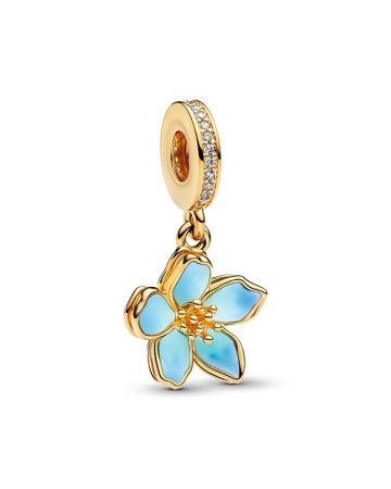Pandora Blue Blossom Dangle hela, kullattu 760667C01