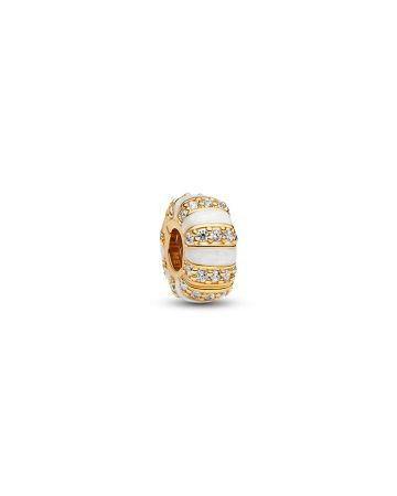 Pandora Gold-Plated Clip Stones and Enamel hela 763785C01-1