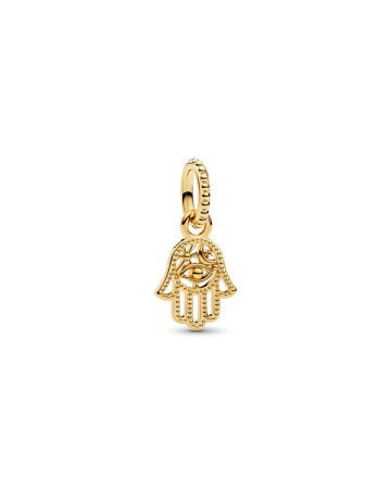 Pandora Protective Hamsa Hand Dangle hela, kullattu 769144C00
