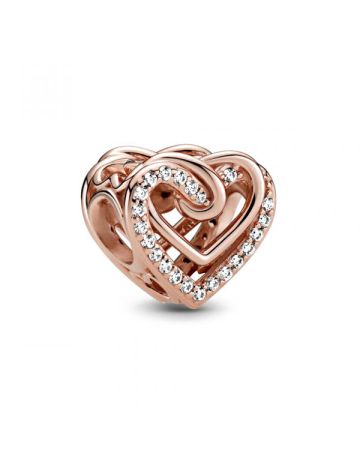 Pandora Rose Sparkling Entwined Hearts -hela 789270C01