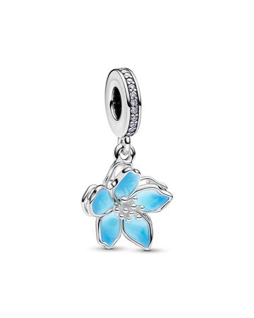 Pandora Blue Blossom Dangle Charme 790667C02