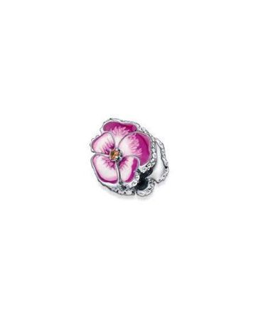 Pandora Pink Pansy Flower hela 790777C01