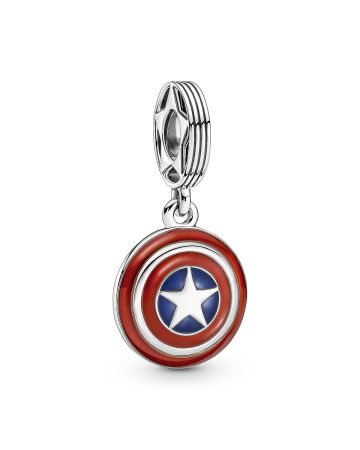 Pandora Marvel The Avengers Captain America Shield Dangle hela 790780C01