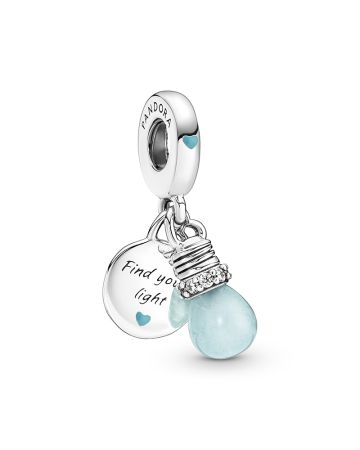 Pandora Glow-in-the-dark Lightbulb Double Dangle hela 791123C01-1
