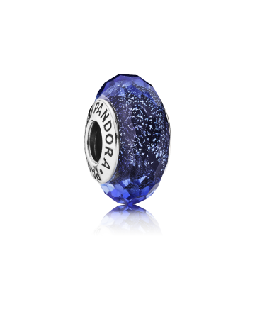 Pandora Iridescent Blau Faceted Glass   Charmee 791646-1