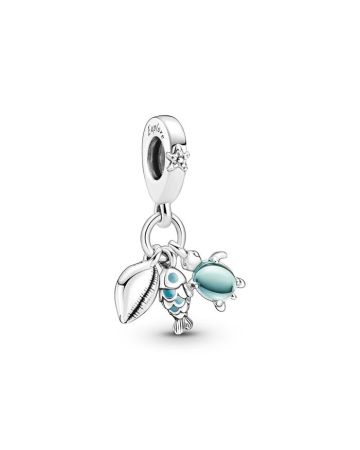 Pandora Moments Fish, Sea Turtle & Conch Triple Dangle hela 791697C01