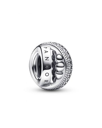 Pandora Signature Logo Pavé & Beads Charme 792317C01