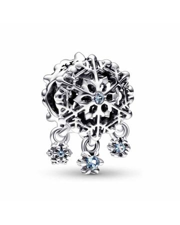Pandora Moments Icy Snowflake Drop Charme 792367C01