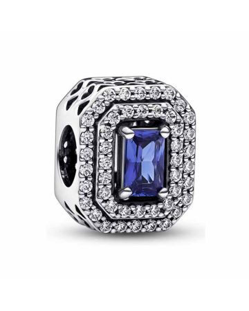 Pandora Timeless Blue Sparkling Levelled Rectangular Charme 792385C01