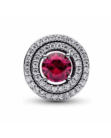 Pandora Timeless Charm Red Sparkling Levelled Round Charme 792418C01