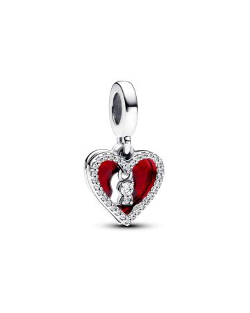Pandora Red Heart & Keyhole Double Dangle hela 793119C01-1