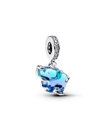 Pandora Blue Murano Glass Elephant hela 793339C01