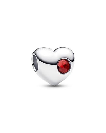 Pandora Engravable Red Stone Heart hela, tammikuu 794161C01