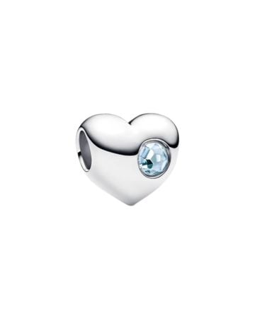Pandora Engravable Sea Aqua Blue Stone Heart hela 794161C03