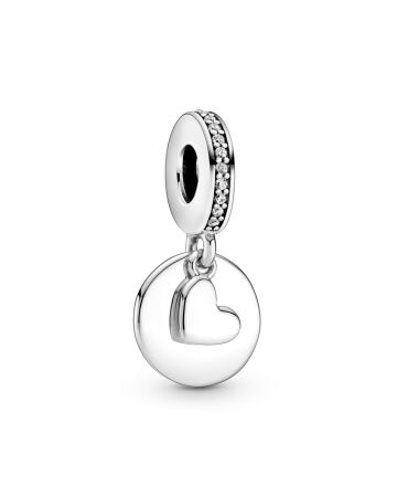 Pandora Engravable Disc And Heart hela 799212C01