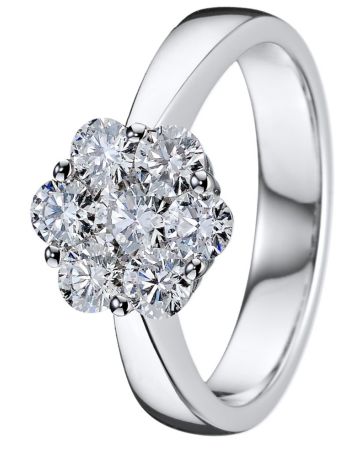 Kohinoor Dahlia -timanttisormus 933-233V-80B4