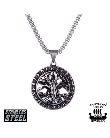 Northern Viking Jewelry -kaulakoru "Riimu Tree Of Life" NVJRS110