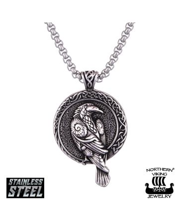 Northern Viking Jewelry -kaulakoru "Raven Celtic Knot" NVJRS113