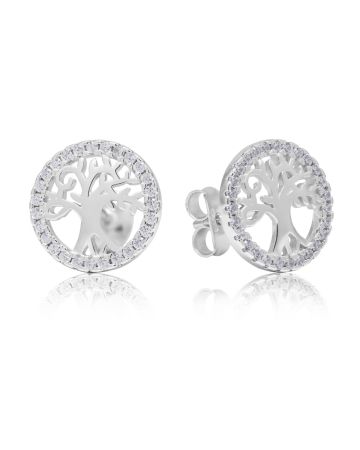 Hopeiset korvakorut / elämänpuu BOL-E1965Z