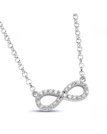 Hopeinen kaulakoru / Infinity BOL-N0045Z/40-45CM