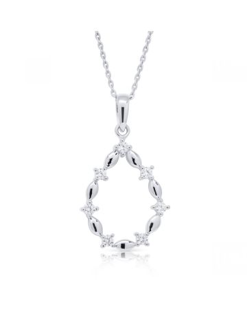 Hopeinen kaulakoru, pisara BOL-N0958Z/40-45-1