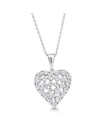 Hopeinen kaulakoru / sydän BOL-N1256Z/40-45-1