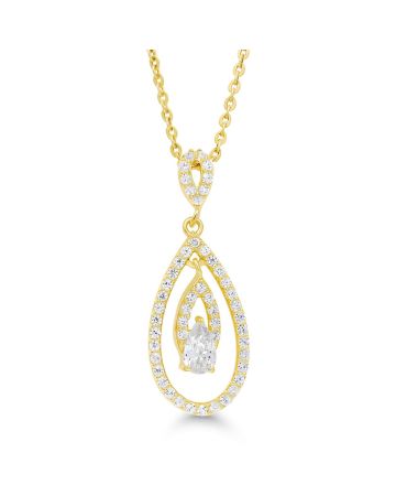 Kulattu hopeakaulakoru / pisara BOL-N1384ZG/40-45CM