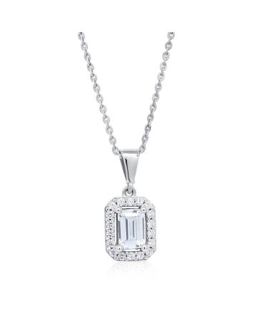 Hopeinen kaulakoru, zirkoniat BOL-N1890Z/40-45CM-1