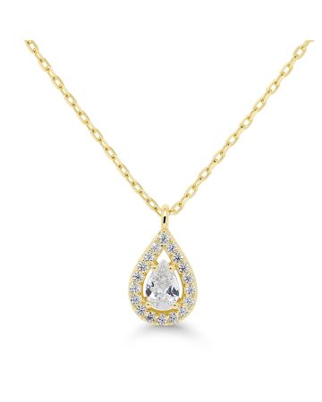 Kullattu hopeakaulakoru / pisara BOL-N6680ZG/40-45cm-1