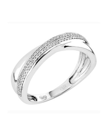 Valkokultainen timanttisormus BR-6263-4