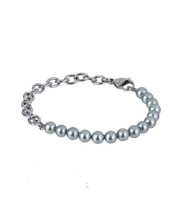 Teräs / helmirannekoru / harmaa BSS904 SS CHAIN GREY