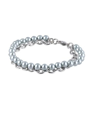 Teräs / helmirannekoru / harmaa BSS905 SS CHAIN GREY