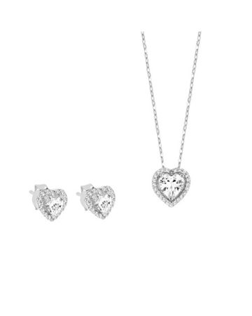 Hopeinen korusetti, sydän