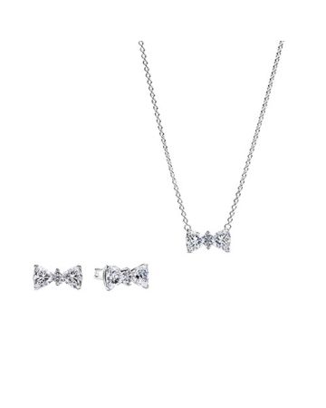 Pandora Sparkling Bow Schmuckset, klar