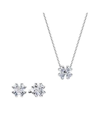 Pandora Sparkling Lucky Clover Schmuckset, klar
