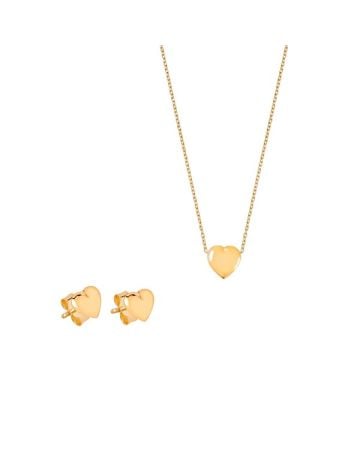 Goldenes Schmuckset mit Herzen