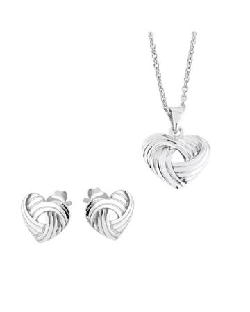 Hopeinen korusetti, sydän