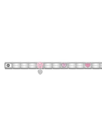 Nomination Pink Flower & Hearts ranneke