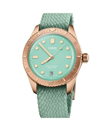 Oris Divers Sixty-Five Cotton Candy, vihreä 01 733 7771 3157-07 3 19 03BR-0
