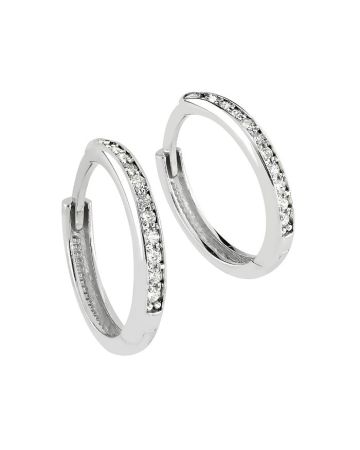 Weißes Goldiset Diamanten Ohrringe D/EE1057-02-1