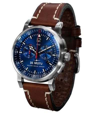 De Motu R42 MKII Brushed Steel -rannekello DMR4206