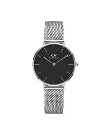 Daniel Wellington Classic Petite Sterling -rannekello (black) DW00100162-1