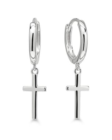 Hopeiset ristikorvakorut E-23399