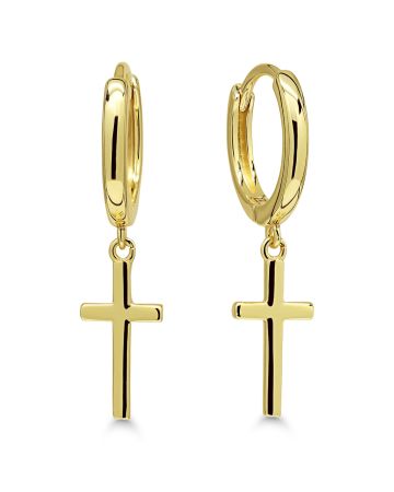 Kullatut hopeakorvakorut / risti E-23399G