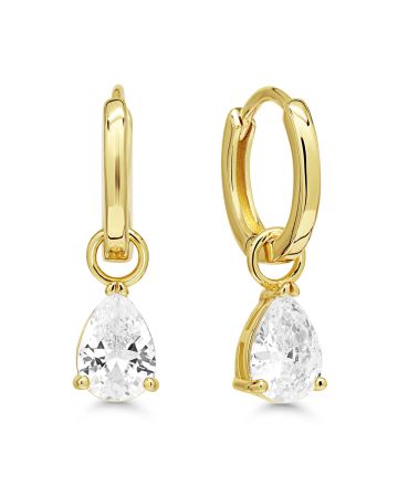 Hopeiset korvakorut / kullattu E-24483ZG