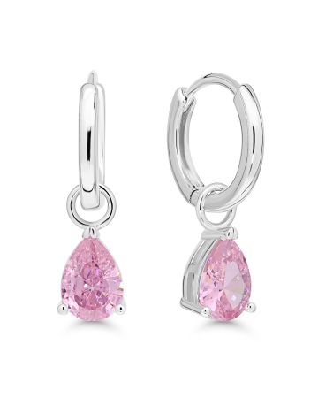 Hopeiset korvakorut E-24483ZPINK