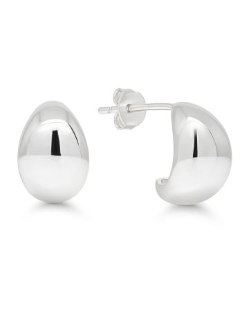 Silberne Ohrringe, Tropfen E-27628