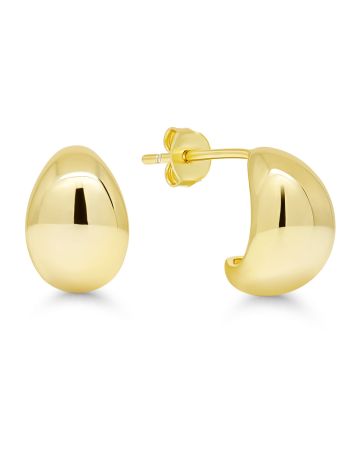 Vergoldete Silberohrringe, Tropfen E-27628G